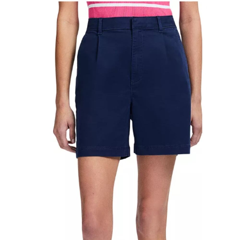IZOD Women's 4 Tina Twill Blue 5" Inseam Medieval Blue Classic Fit Shorts G6-35